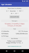 برنامه‌نما Age Calculator عکس از صفحه