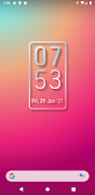 Simple Gradient Clock Widget Poster
