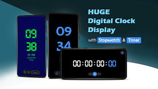 Huge Digital Fullscreen Clock poster