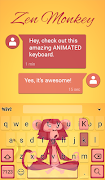 Zen Monkey Animated Keyboard 스크린샷 2
