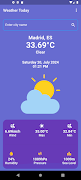 برنامه‌نما Weather Today عکس از صفحه