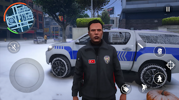 Police Snow City Simulation 3D ภาพหน้าจอ 2
