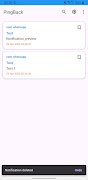 برنامه‌نما PingBack- Notification History عکس از صفحه