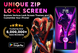 Zipper Lock Screen - Zip Lock تصوير الشاشة 1