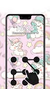 Unicorn Pattern Lock Screen ポスター
