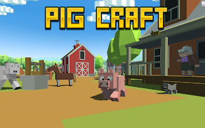 Blocky Pig Simulator 3D poster