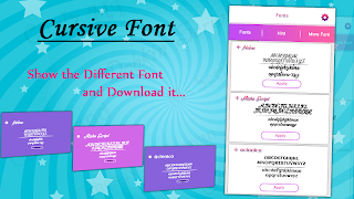 Cursive Font Free Style imagem de tela 2