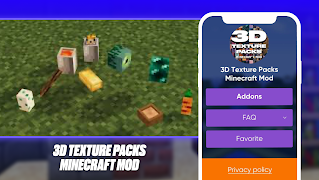 3D Texture Packs Minecraft Mod ポスター