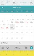 برنامهنما Weight Calendar عکس از صفحه