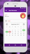 برنامه‌نما Meal reminder عکس از صفحه