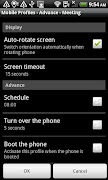 3 Schermata Mobile Profiles - Advance