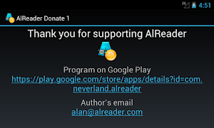 برنامه‌نما AlReader Donate 1 عکس از صفحه
