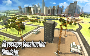 Wolkenkratzer Bau Sim 3D Plakat
