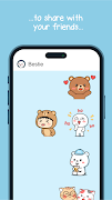 Oh My Bear Cute Stickers captura de pantalla 2