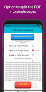 PDF Split (Range, Single) and  screenshot 1