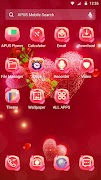 Red rose love-APUS launcher  free theme স্ক্রিনশট 4