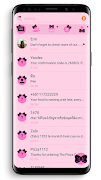 SMS Theme Ribbon Black - pink اسکرین شاٹ 1