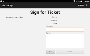 1 Schermata Tip Ticket Sign