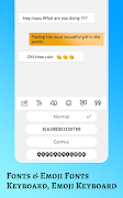 Fonts & Emoji - Fonts Keyboard, Emoji Keyboard اسکرین شاٹ 1