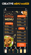 Menu Maker - Vintage Design اسکرین شاٹ 3