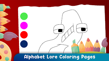 Alphabet Lore Coloring Pages ảnh chụp màn hình 1