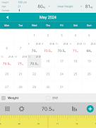 برنامه‌نما Weight Calendar عکس از صفحه