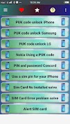 Sim Puk Code تصوير الشاشة 1