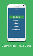 برنامه‌نما Daemon - Trivia Game عکس از صفحه