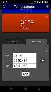 Temperatures capture d'écran 3