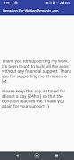 Donation And Support For Writing Prompts App! :) 海报