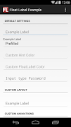 Float Label Example screenshot 1