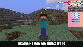 Herobrine Mod for Minecraft PE पोस्टर