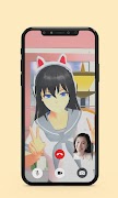 Sakura School Fake Video Call imagem de tela 5