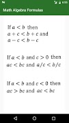 Algebra Formulas screenshot 1