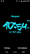 Brush Digital clock LWP Screenshot 5