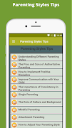 برنامه‌نما Parenting Styles Tips عکس از صفحه