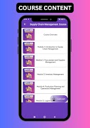Supply Chain Management Course capture d'écran 2
