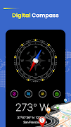 Digital Compass - Maps Compass स्क्रीनशॉट 1