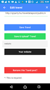 7 Schermata Travel Data Post with PHP backend