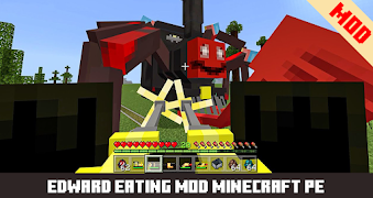 Mod Edward eating train MCPE poster