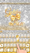 Tema Keyboard Golden Bow imagem de tela 1