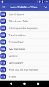 برنامه‌نما Learn Statistics Offline عکس از صفحه