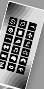Square Black - Icon Pack تصوير الشاشة 1