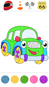 Vehicles coloring glitter game poster