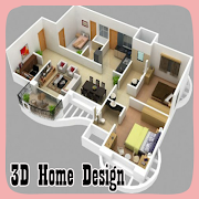 3D-huisontwerp-poster
