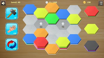 Sort Hexa Tiles Ekran Görüntüsü 2