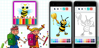 Coloring Animal Games Bee Screenshot 1