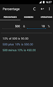 Percentage screenshot 1