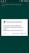 SIM Contacts To Excel screenshot 1