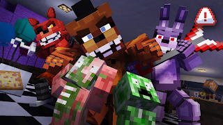 FNAF Blocks Mod Minecraft PE captura de pantalla 1